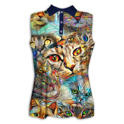 XS Cat Real Love Cats - Women's Polo Shirt - Owls Matrix LTD