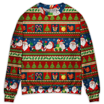 Sweater / S Christmas Santa Claus Happy Xmas - Sweater - Ugly Christmas Sweaters - Owls Matrix LTD