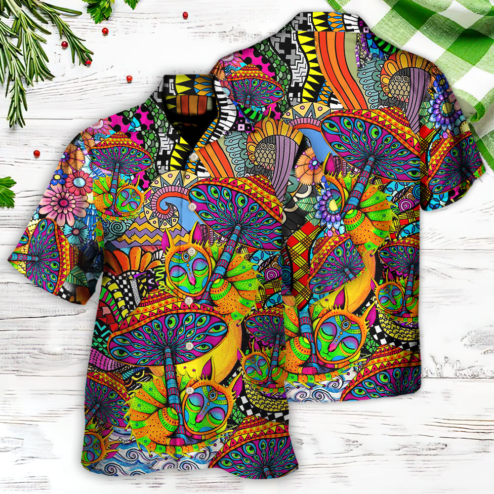 Hippie Peace Life Color Floral Style - Hawaiian Shirt - Owls Matrix LTD