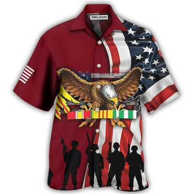 Hawaiian Shirt / Adults / S Veteran Vietnam Veteran We Were The Best - Hawaiian Shirt - Owls Matrix LTD