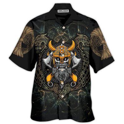 Hawaiian Shirt / Adults / S Viking Skull King Darkness - Hawaiian Shirt - Owls Matrix LTD