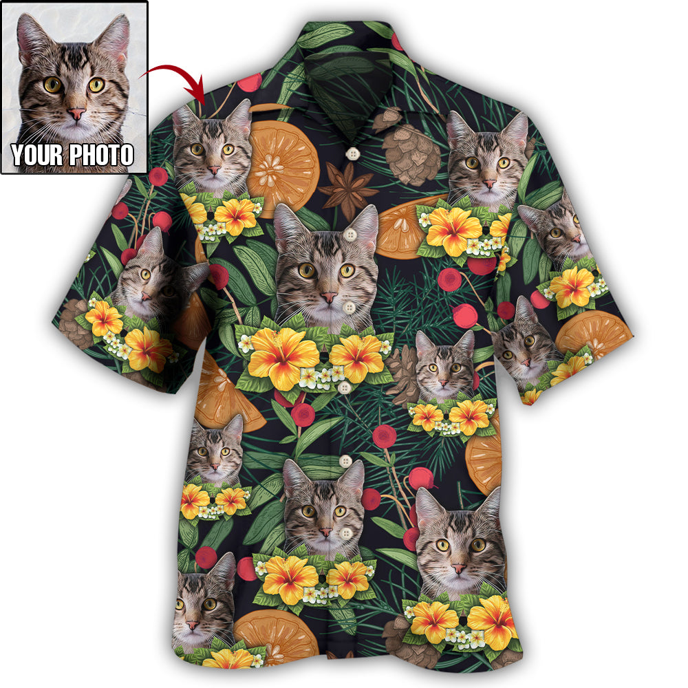 3 / Adults / S Cat Tropical Various Style Custom Photo - Hawaiian Shirt - Owls Matrix LTD