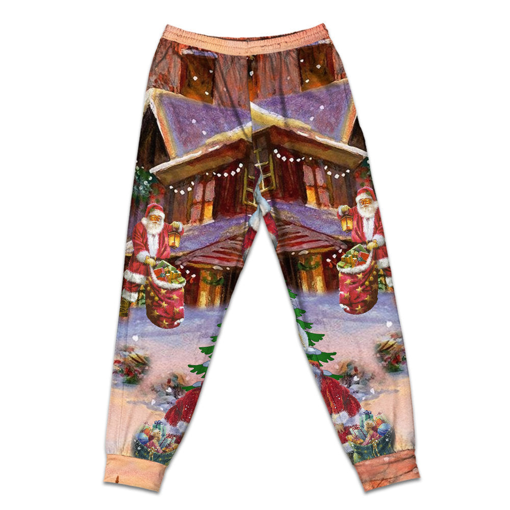Pants / S Christmas Santa Is Delivering Love - Pajamas Short Sleeve - Owls Matrix LTD