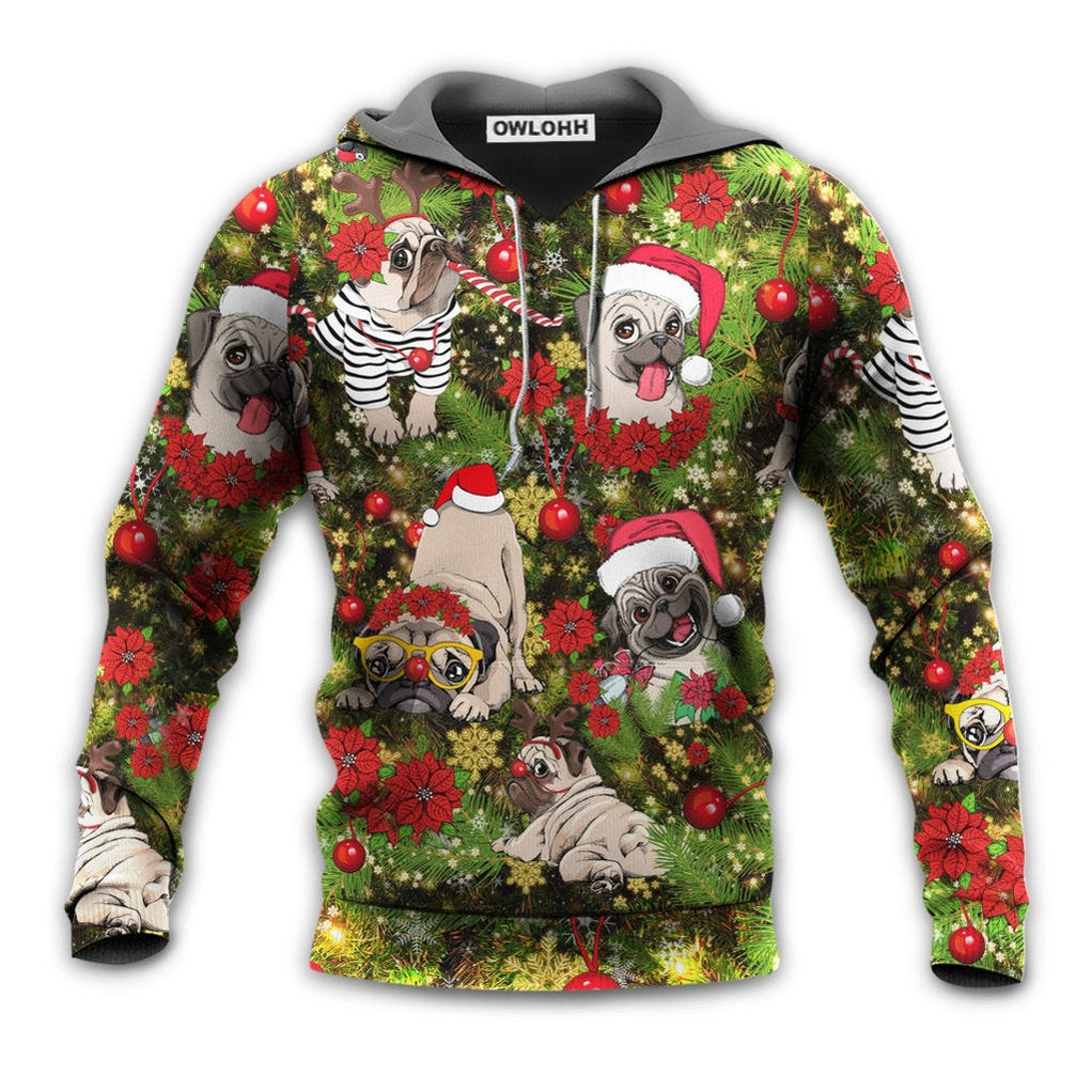 Unisex Hoodie / S Christmas Have Yourself A Merry Little Pugmas - Hoodie - Owls Matrix LTD