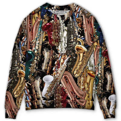 Sweater / S Saxophone I Don't Need Therapy I Just Need Saxophone - Sweater - Ugly Christmas Sweaters - Owls Matrix LTD