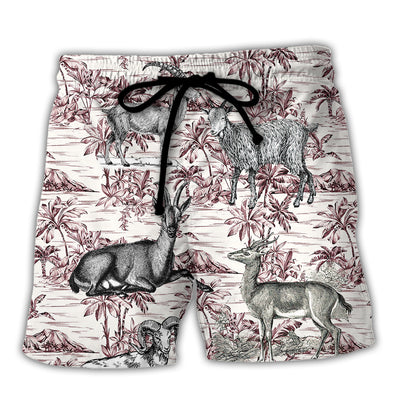 Goat Tropical Style - Beach Short - Owls Matrix LTD