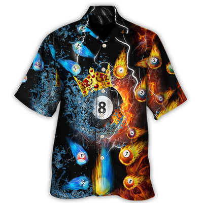 Hawaiian Shirt / Adults / S Billiard Fire And Water No 8 - Hawaiian Shirt - Owls Matrix LTD