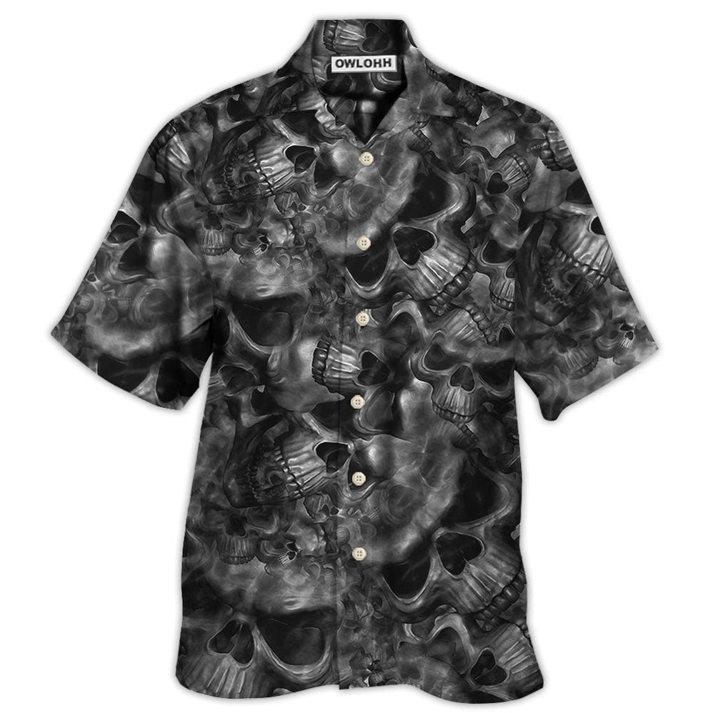Hawaiian Shirt / Adults / S Skull Life's True Face Is The Skull - Hawaiian Shirt - Owls Matrix LTD