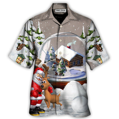 Hawaiian Shirt / Adults / S Christmas Santa Giving Christmas For Everyone - Hawaiian Shirt - Owls Matrix LTD