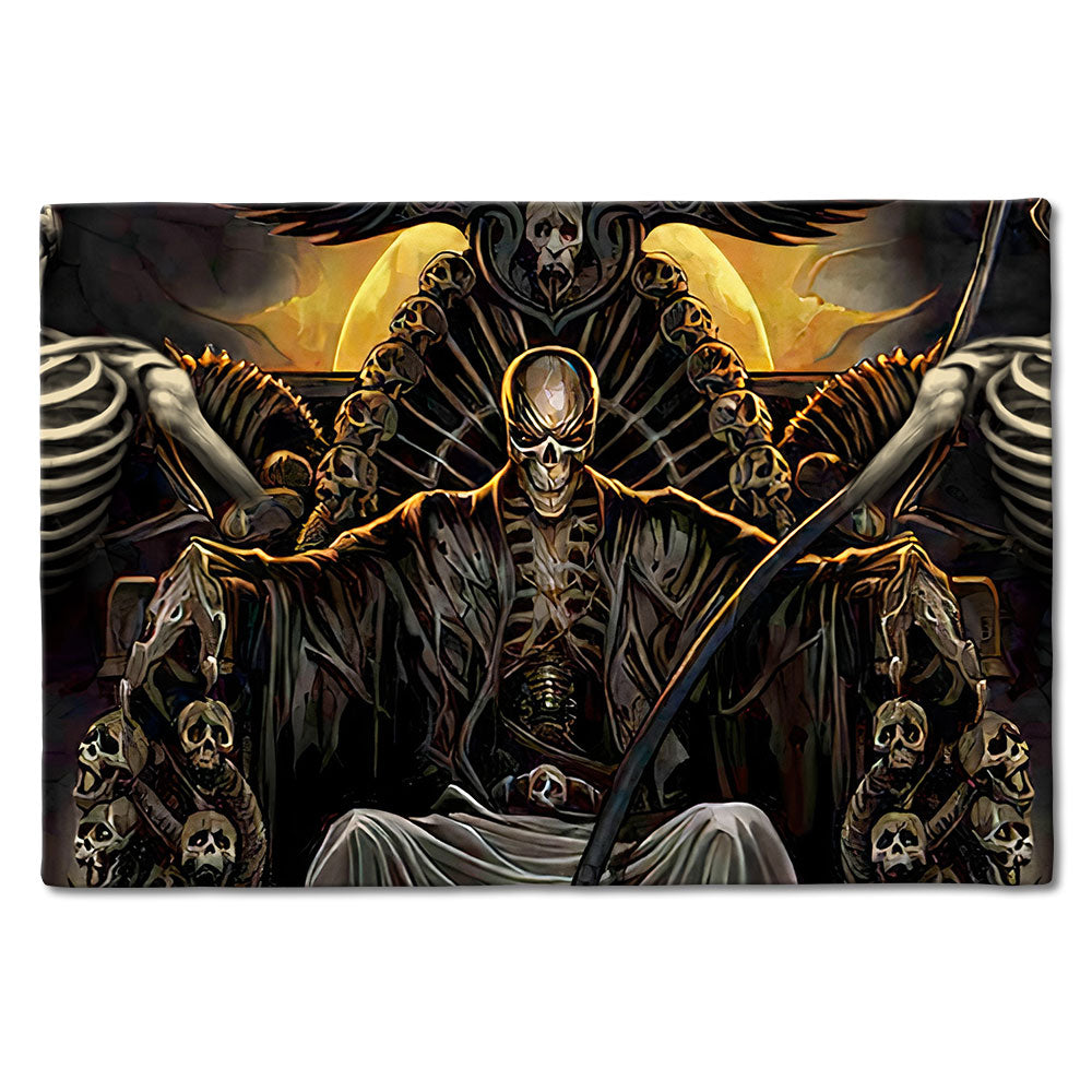 S ( 16X24 INCHES ) Skull Grim Reaper Dark - Doormat - Owls Matrix LTD