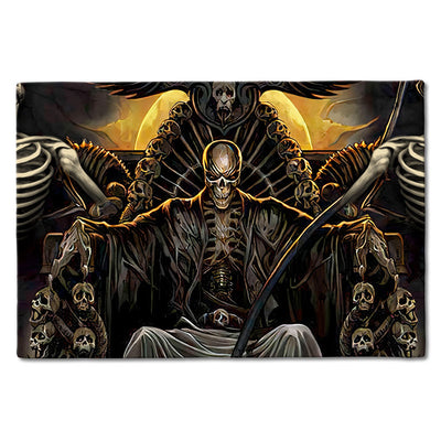 S ( 16X24 INCHES ) Skull Grim Reaper Dark - Doormat - Owls Matrix LTD