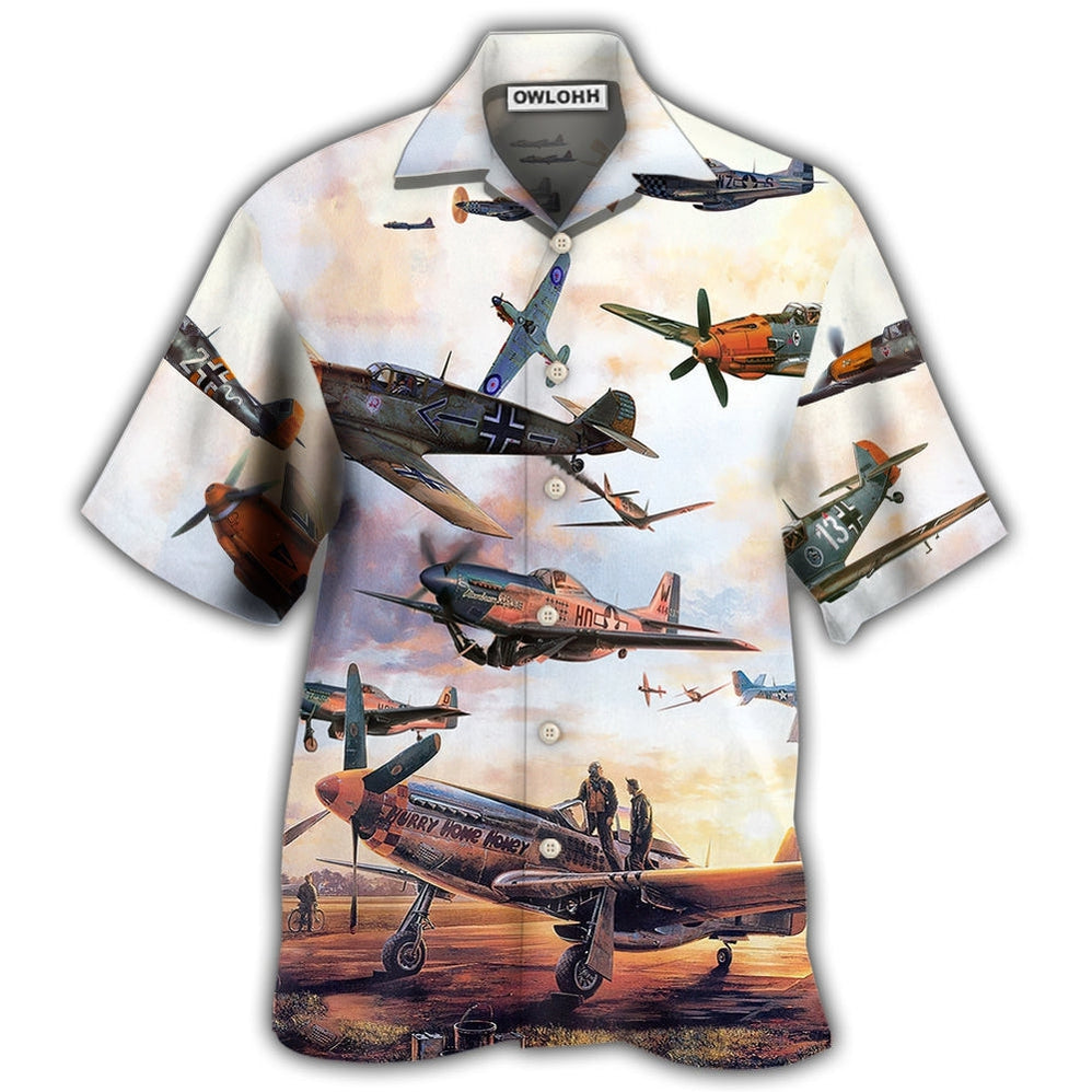 Hawaiian Shirt / Adults / S Airplane Aviation and Maritime The Long Ride Home - Hawaiian Shirt - Owls Matrix LTD