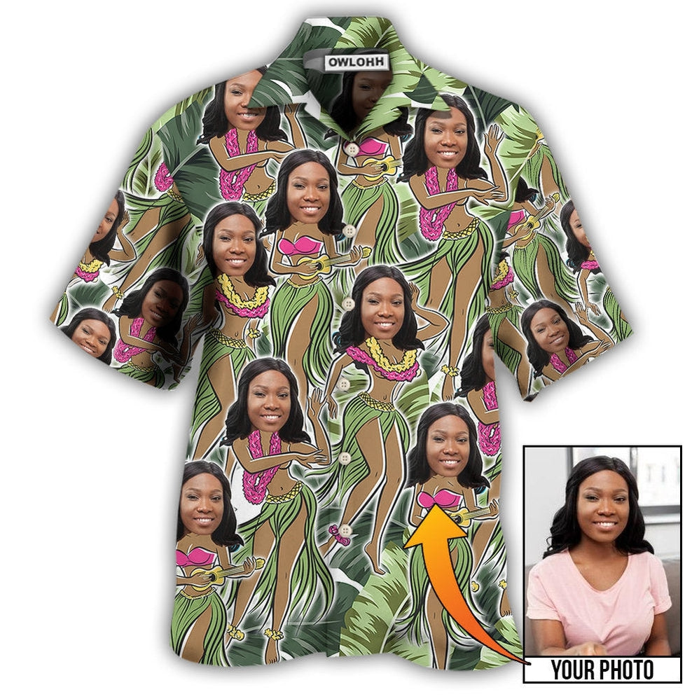 1 / Adults / S Face Funny Style Custom Photo - Hawaiian Shirt - Owls Matrix LTD