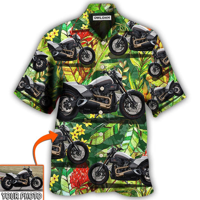 Hawaiian Shirt / Adults / S Motorcycle Cool Style Tropical Flower Custom Photo - Hawaiian Shirt - Owls Matrix LTD