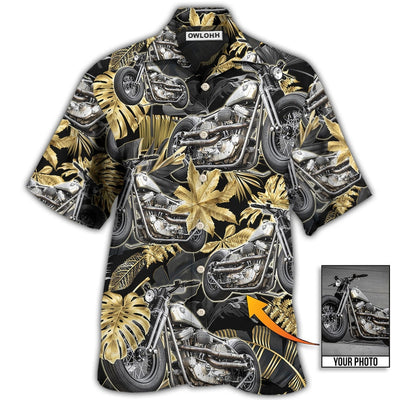 Hawaiian Shirt / Adults / S Bobber Motorcycle Tropical Vibe Custom Photo - Hawaiian Shirt - Owls Matrix LTD