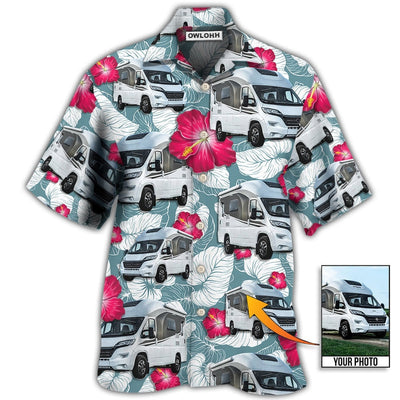 Hawaiian Shirt / Adults / S RV Camper Tropical Custom Photo - Hawaiian Shirt - Owls Matrix LTD