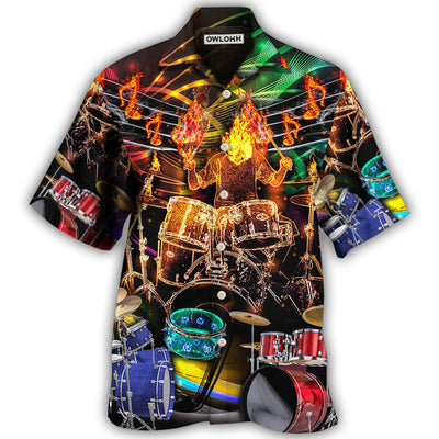 Hawaiian Shirt / Adults / S Drum Is My Life Light Colorful Style - Hawaiian Shirt - Owls Matrix LTD