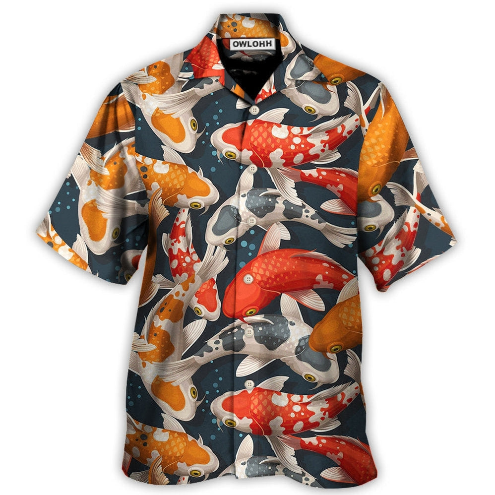 Hawaiian Shirt / Adults / S Koi Fish Swimming Colorful Crap - Hawaiian Shirt - Owls Matrix LTD