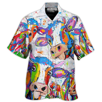 Hawaiian Shirt / Adults / S Cow Funny Amazing Colorful - Hawaiian Shirt - Owls Matrix LTD