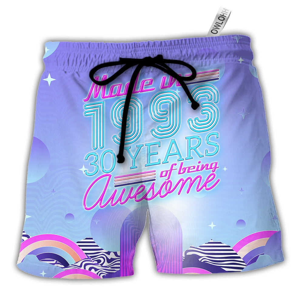 Age - Made In 1993 30 Years Of Being Awesome - Beach Short - BEAS03NGA210922 - Owls Matrix LTD