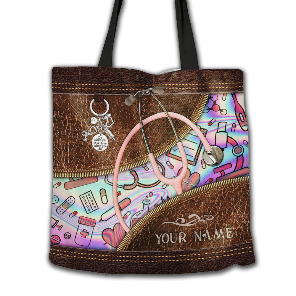 16''x16'' Nurse Do What You Love, Love What You Do Personalized - Tote Bag - Owls Matrix LTD