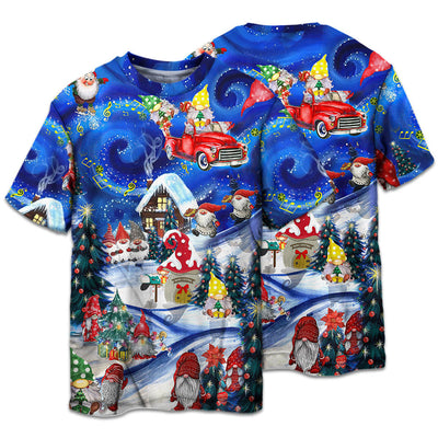 T-shirt / S Christmas Hanging With My Gnomies - Pajamas Short Sleeve - Owls Matrix LTD