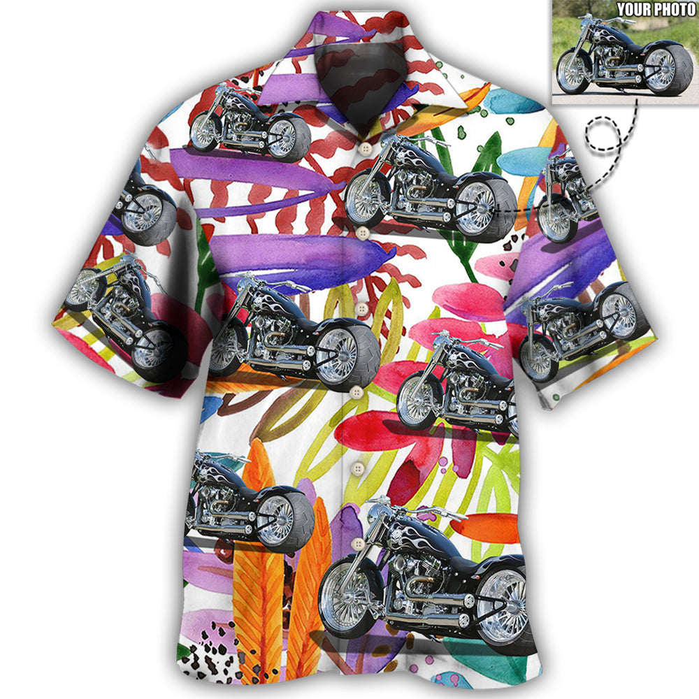 5 / Adults / S Motorcycle My Sweet Lover Custom Photo - Hawaiian Shirt - Owls Matrix LTD