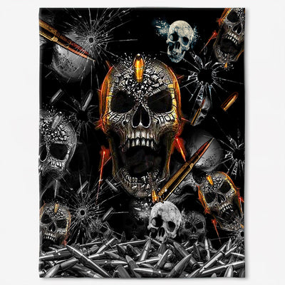 50" x 60" Skull Oh My Skull Cool - Flannel Blanket - Owls Matrix LTD