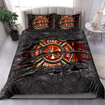 Firefighter Symbol Firefighter Lover - Bedding Cover - Owls Matrix LTD