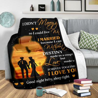 Police To My Husband Father's Day Officer - Flannel Blanket - Owls Matrix LTD