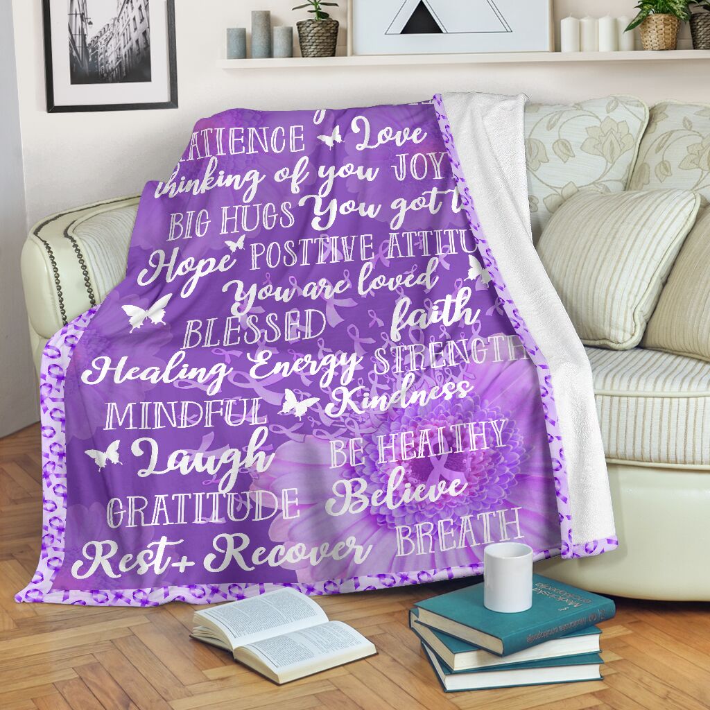 Alzheimer Awareness Love Peaceful Life - Flannel Blanket - Owls Matrix LTD