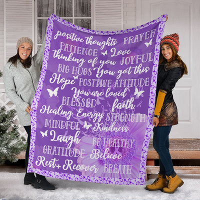Alzheimer Awareness Love Peaceful Life - Flannel Blanket - Owls Matrix LTD