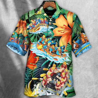 Water Rafting Lover Tropical Style - Hawaiian Shirt - Owls Matrix LTD