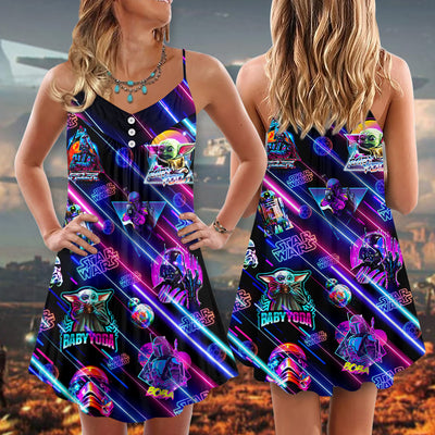 Star Wars Neon All Star Style - V-neck Sleeveless Cami Dress