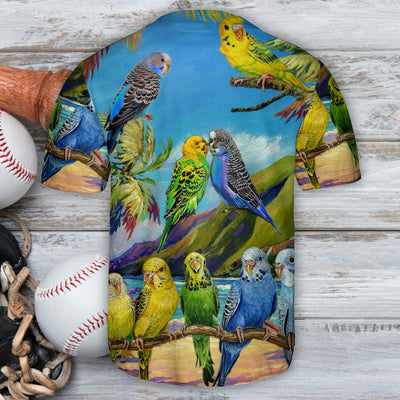 Parrot Family Lovely Art - Baseball Jersey - Owls Matrix LTD