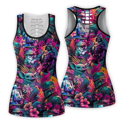 Special Synthwave Color Leaf - Tank Top Hollow