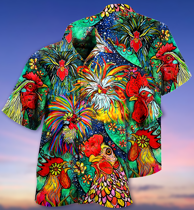 Chicken Love Color Amazing - Hawaiian Shirt - Owls Matrix LTD