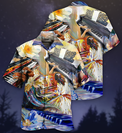 Piano Music Love Piano Forever - Hawaiian Shirt - Owls Matrix LTD
