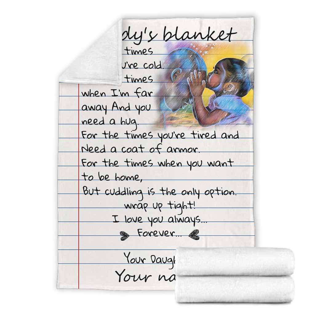 African Daddy's American Personalized - Flannel Blanket - Owls Matrix LTD
