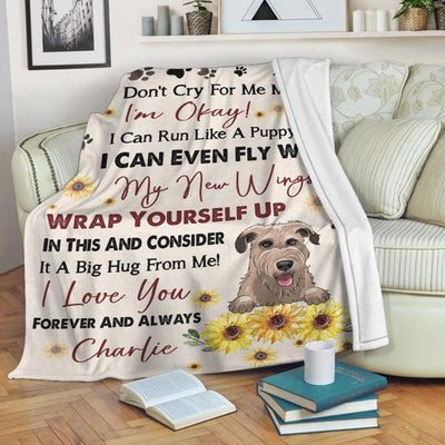 Wheaten Terrier Don't Cry For Me Mom Personalized - Flannel Blanket - Owls Matrix LTD