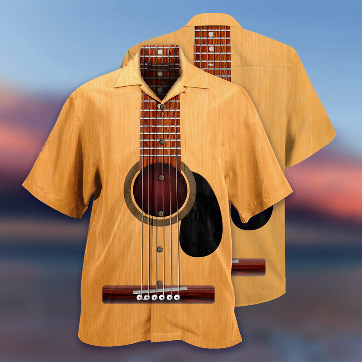Guitar Amazing Music Basic Guitar - Hawaiian Shirt - Owls Matrix LTD