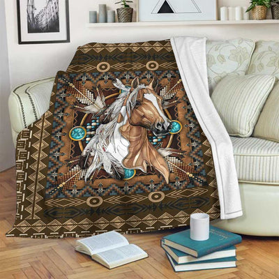 Horse Classic Pattern Style - Flannel Blanket - Owls Matrix LTD