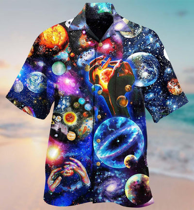 Planet Loves Lovely Galaxy - Hawaiian Shirt - Owls Matrix LTD