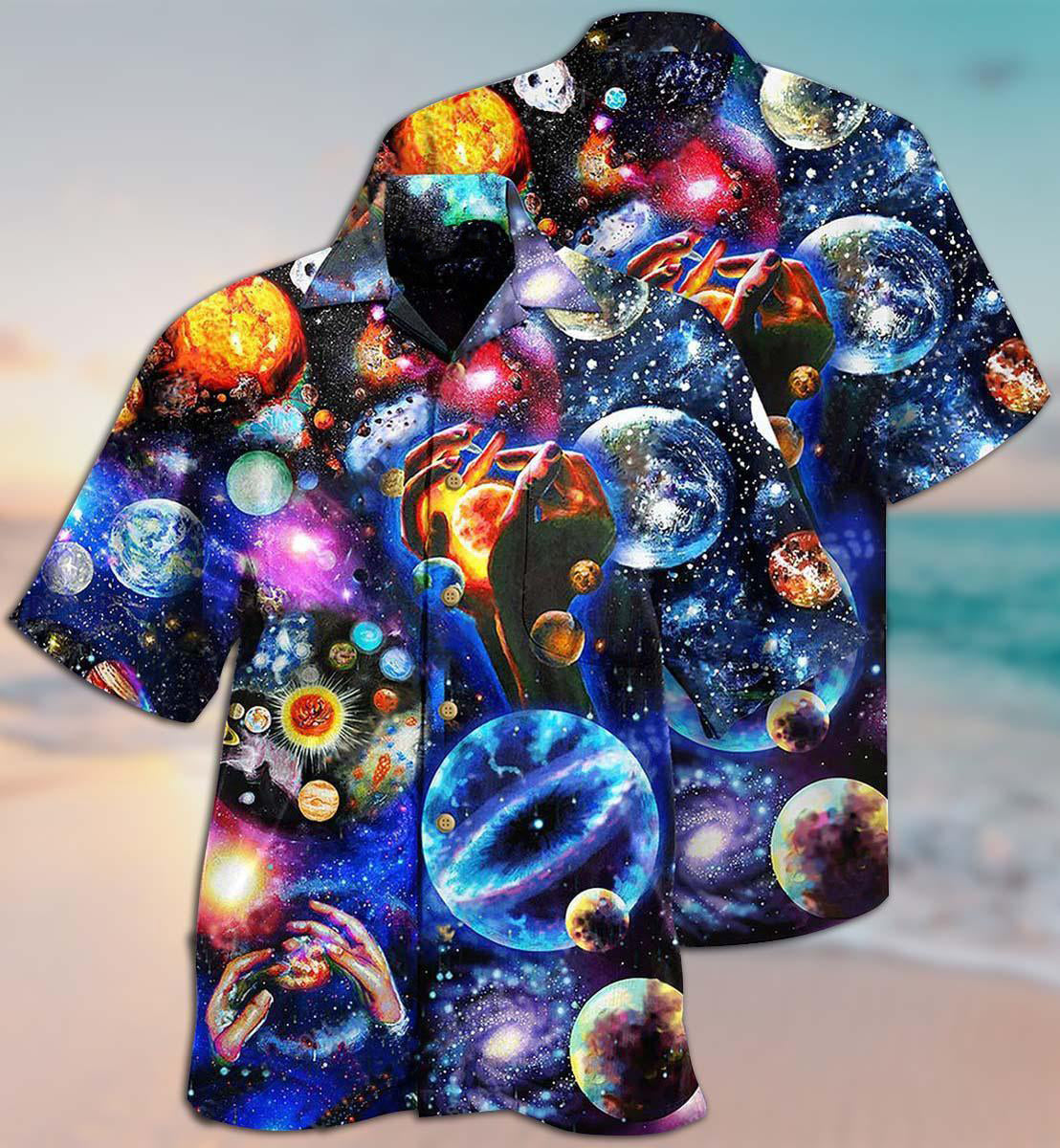 Planet Loves Lovely Galaxy - Hawaiian Shirt - Owls Matrix LTD