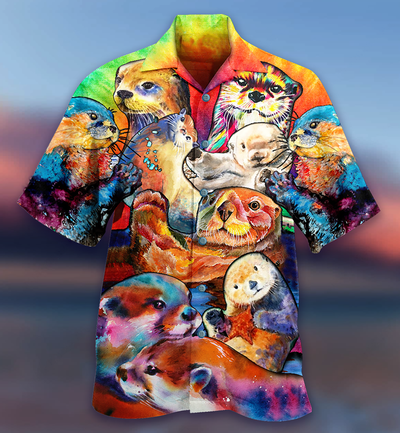 Otter Lovely Cute Animals - Hawaiian Shirt - Owls Matrix LTD