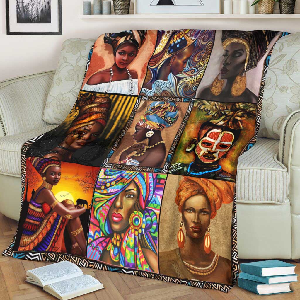 African Culture African American So Beautiful - Flannel Blanket - Owls Matrix LTD