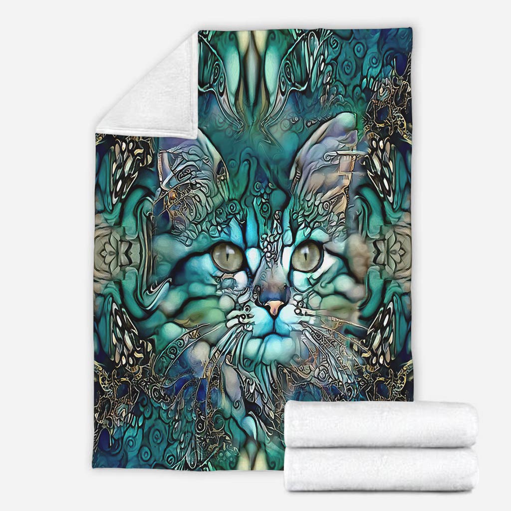 Cat Awesome Style - Flannel Blanket - Owls Matrix LTD