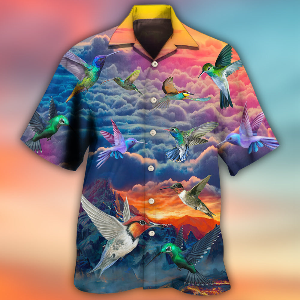 Hummingbird Amazing In The Dream Sky - Hawaiian Shirt - Owls Matrix LTD