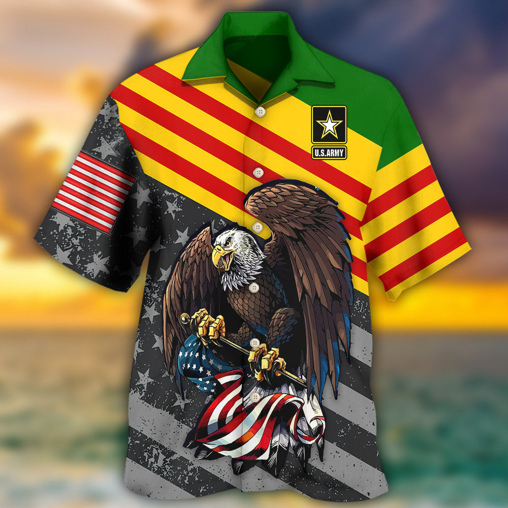 Veteran Vietnam Veteran Love Freedom Proud - Hawaiian Shirt - Owls Matrix LTD