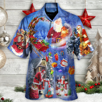 Christmas Merry Xmas Santa Claus Is Coming To Town - Hawaiian Shirt - Owls Matrix LTD